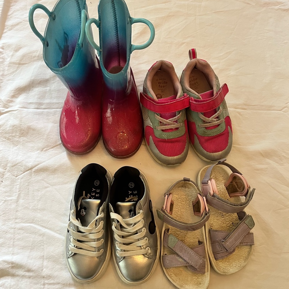 Toddler girl shoes size 10 bundle